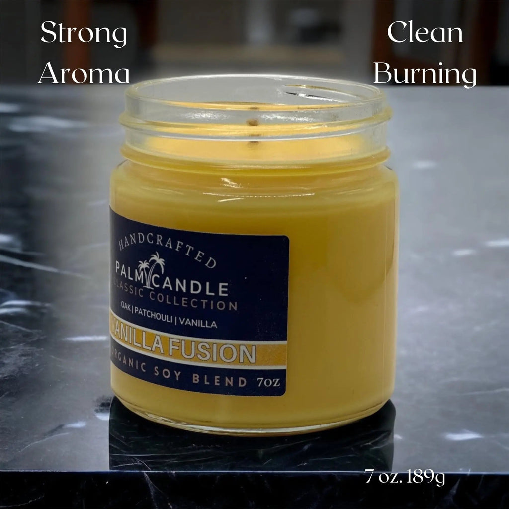 Vanilla & Wood Fusion Premium Soy Candle for Home Scented Candle 7 Ounces of Pure Aromatic Bliss Msupps.com Au supplements