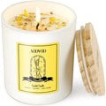 Vanilla Soy Candles Gift for Women - Aromatherapy Candle with Crystals Inside, 10oz Natural Soy Wax Candles AOOVOO Au supplements