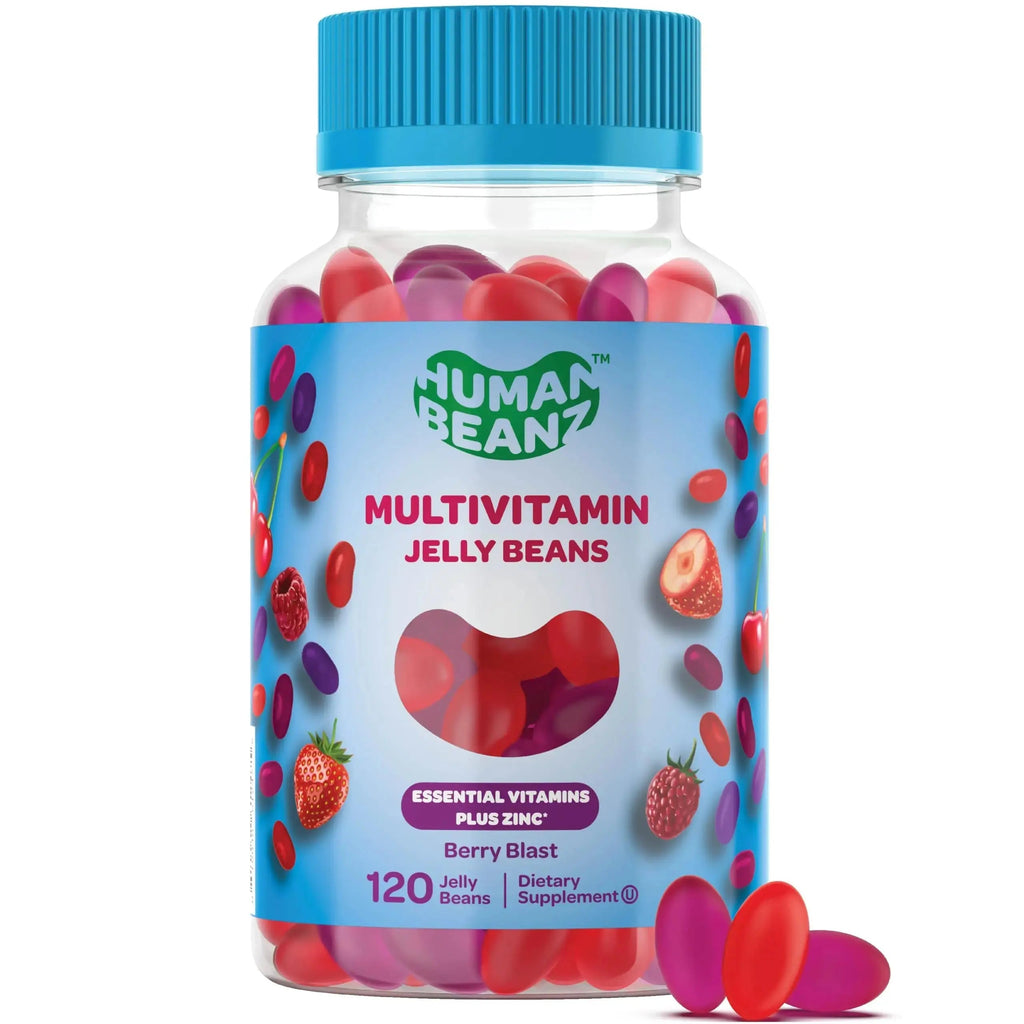 Human Beanz Multivitamin Jelly Bean Gummies with Zinc for Men and Women, Immune Support Dietary Supplements for Adults, Vegetarian Human Beanz Au supplements