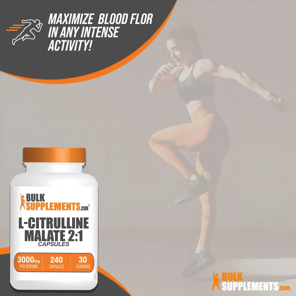 BULKSUPPLEMENTS.COM L-Citrulline Malate Capsules - Citrulline Malate 3000mg BULKSUPPLEMENTS.COM Au supplements