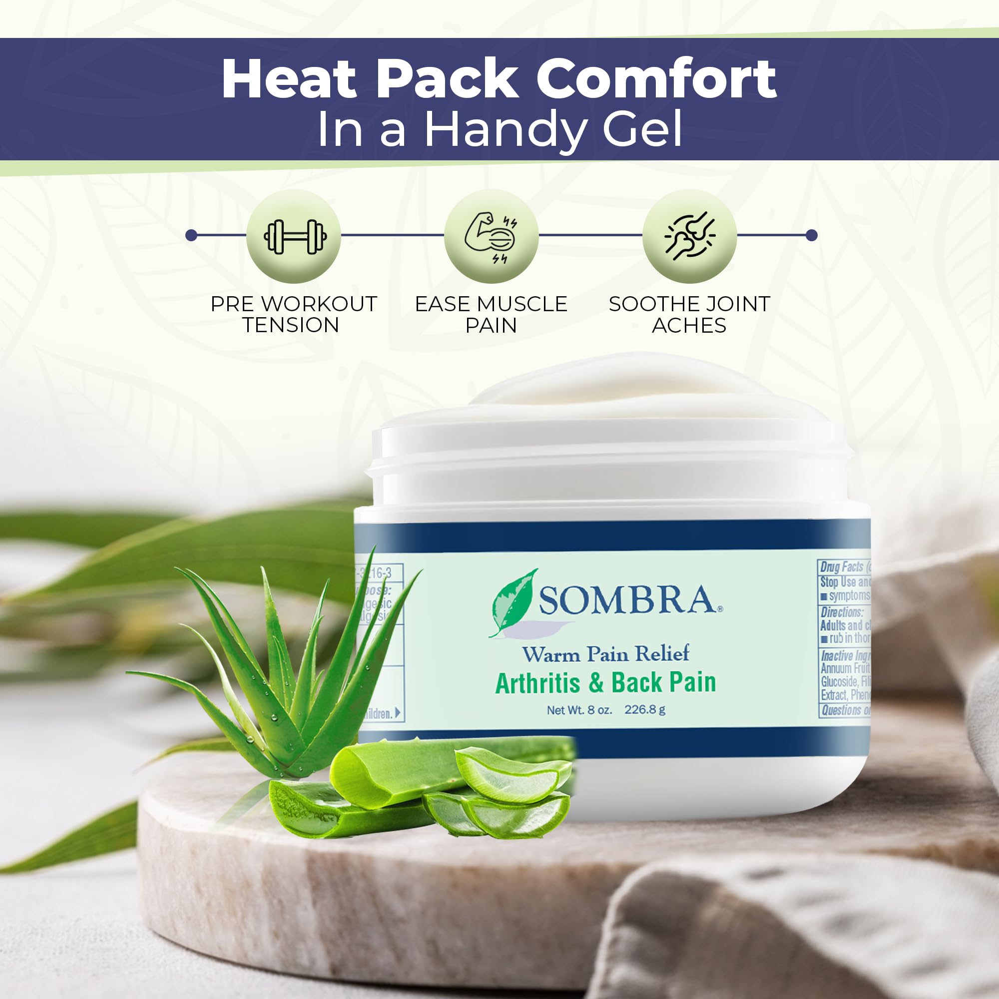 Sombra Warm Therapy Gel – Warming Muscle Comfort & Tension Relief – 8oz Jar Sombra Au supplements