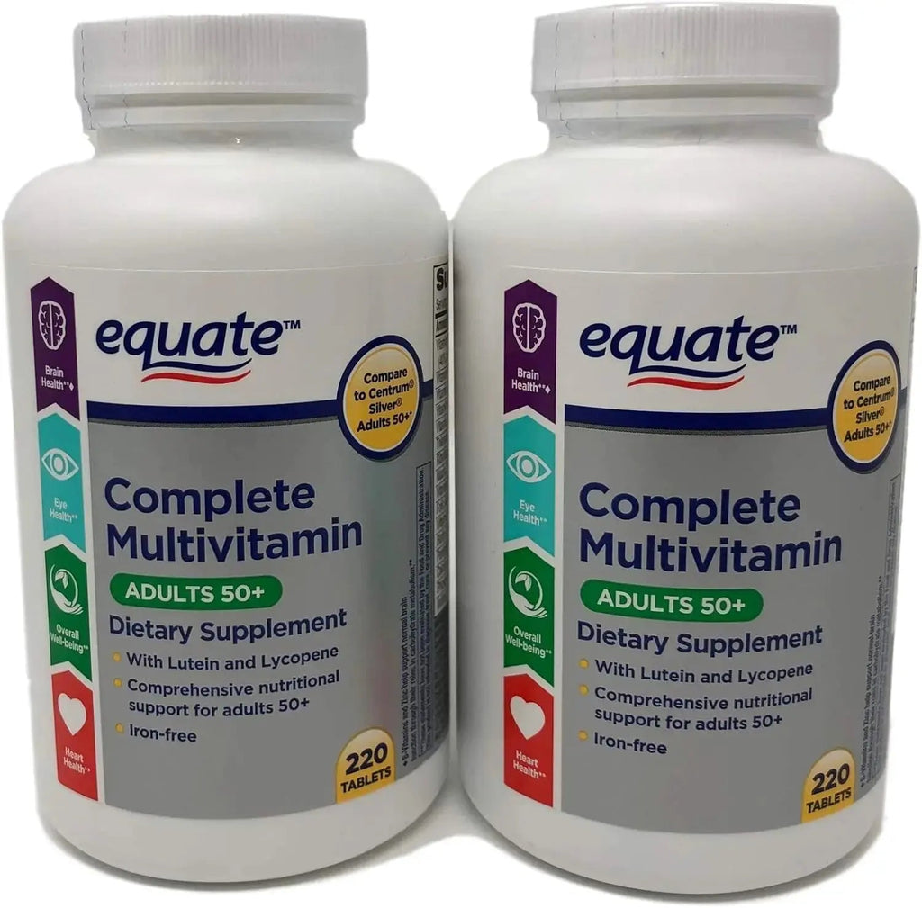 Equate Mature Adult 50+ One Daily Complete Multivitamin Compare to Centrum Silver (400 Ct) Aus Healthcare Au supplements