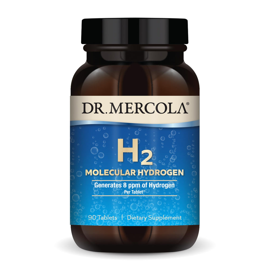 Dr. Mercola H2 Molecular Hydrogen Tablets, Creates Hydrogen Rich Water (8 ppm), Supports Cellular Energy, Brain Health & Healthy Aging