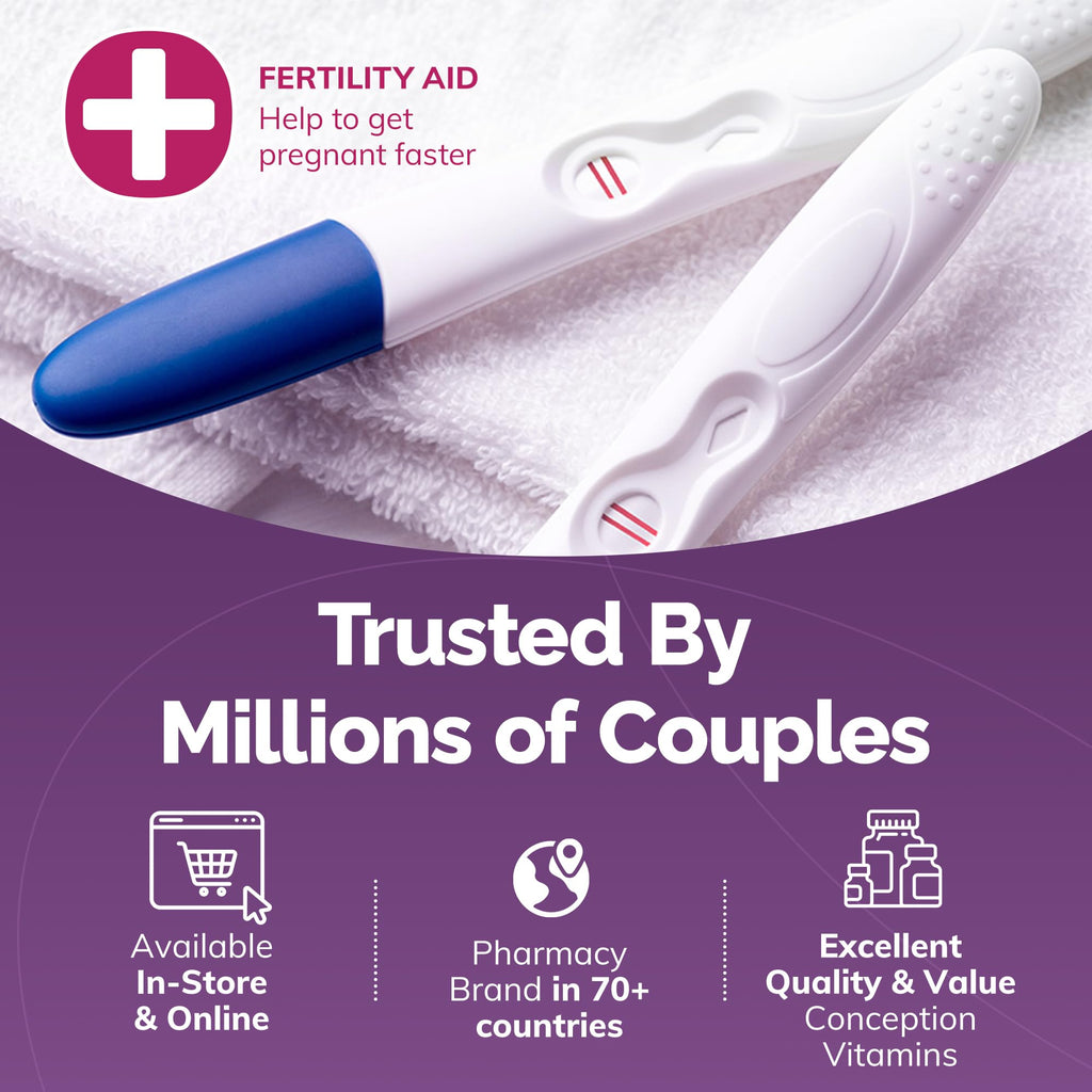 CONCEIVE PLUS Womens Fertility Support – Prenatal Multivitamin for Trying to Get Pregnant – Conception Blend, Hormonal Balance, Folate, Zinc, Thiamin, Riboflavin, Biotin – Non-GMO, Vegan – 30 Days CONCEIVE PLUS Au supplements