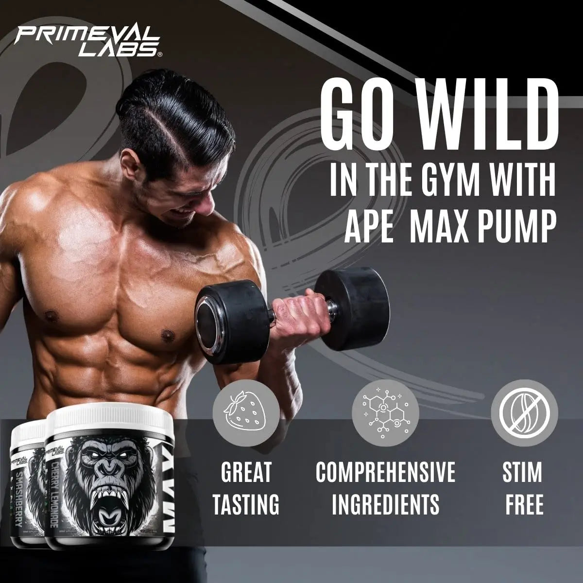 Primeval Labs ApeSh*t Max Pump Premium Pre-Workout | Muscle Pump & Vascularity Primeval Labs Au supplements