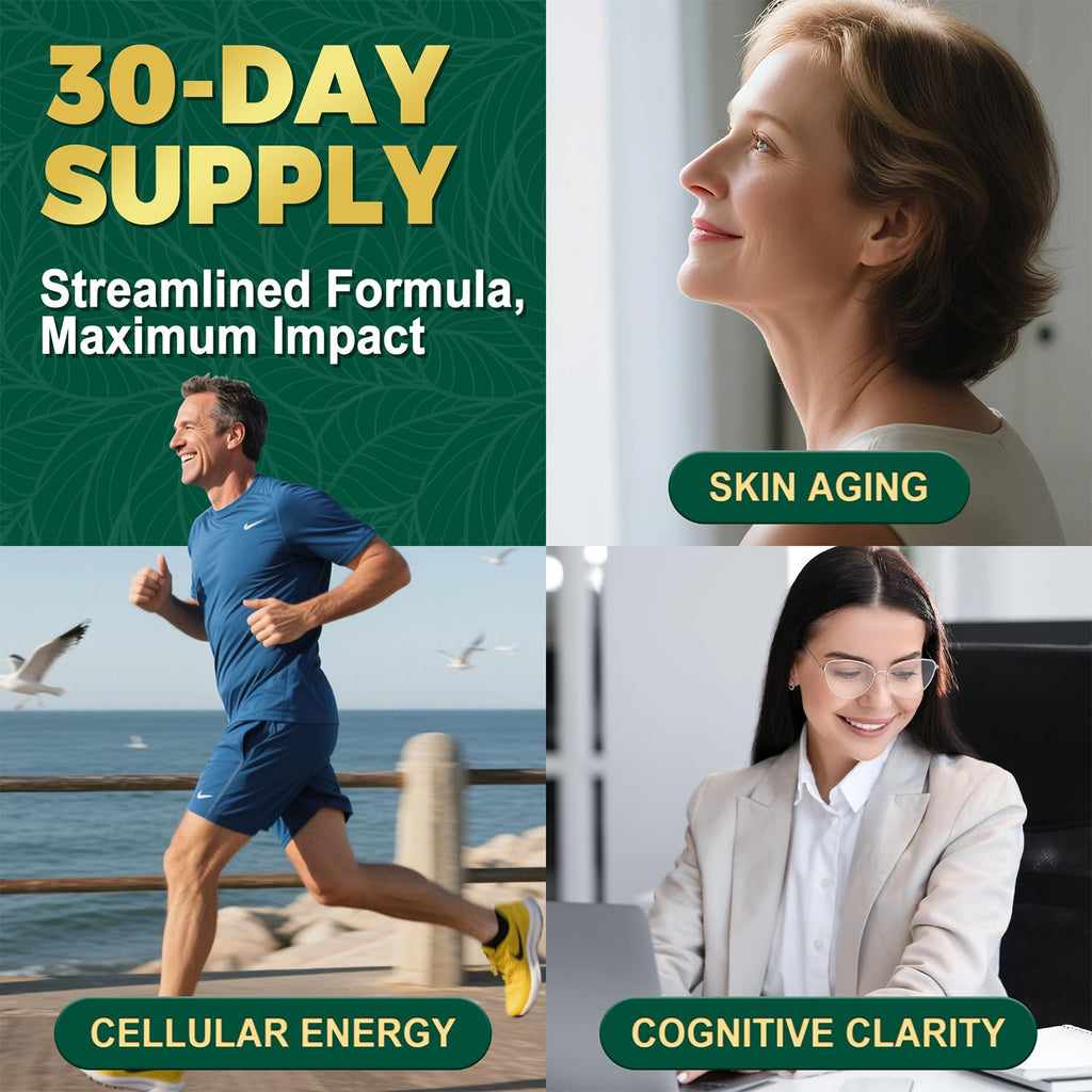 NBOOCUP NAD Supplement - 1010mg Nicotinamide Riboside Chloride Complex, Liposomal NR Supplements, Resveratrol NAD+ for Anti Aging, Cellular Energy, Skin, Focus - 90 Capsules NBOOCUP Au supplements