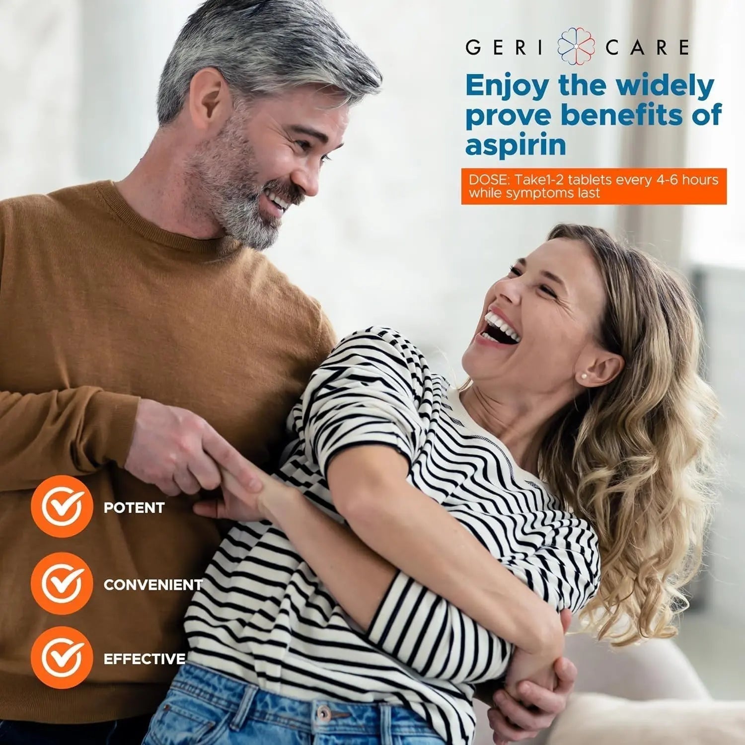 GeriCare Enteric Coated Aspirin Tablets 325mg (200 Count) NSAID Pain Reliever & Fever Reducer for Adults- Regular Strength Aspirin for Headache Arthritis Menstrual & Muscle Pain GeriCare Au supplements