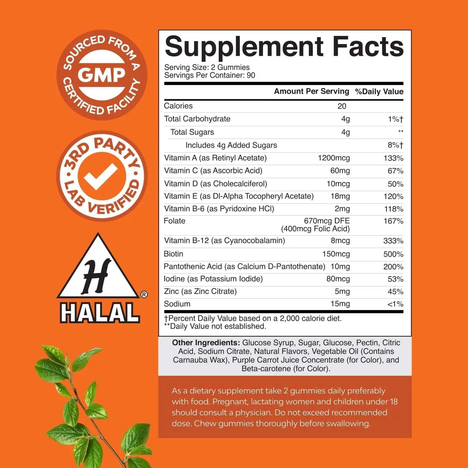 Potent Daily Multivitamin Gummies for Adults - Wellness Blend of Vitamin D A C E B12 Zinc and Biotin - Adult Vitamin Gummy for Energy and Immune Health Natures Craft Au supplements