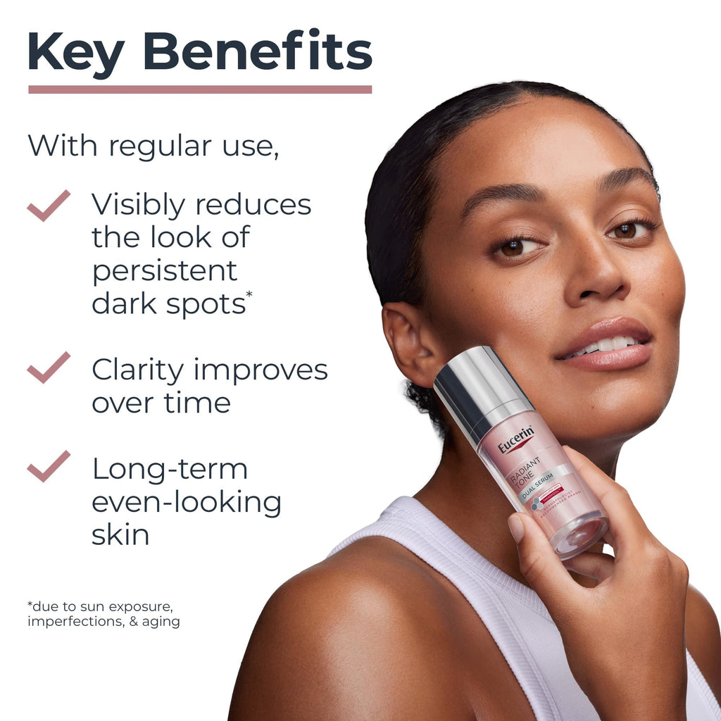 Eucerin Radiant Tone Dual Serum Dark Spot Corrector, Dark Spot Serum with Thiamidol