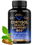 Cortisol Supplement for Women - Holy Basil | Ashwagandha | Rhodiola | L-Theanine - Plant-Based Hormone Balance - Mood, Focus & Sleep Support - Made in USA