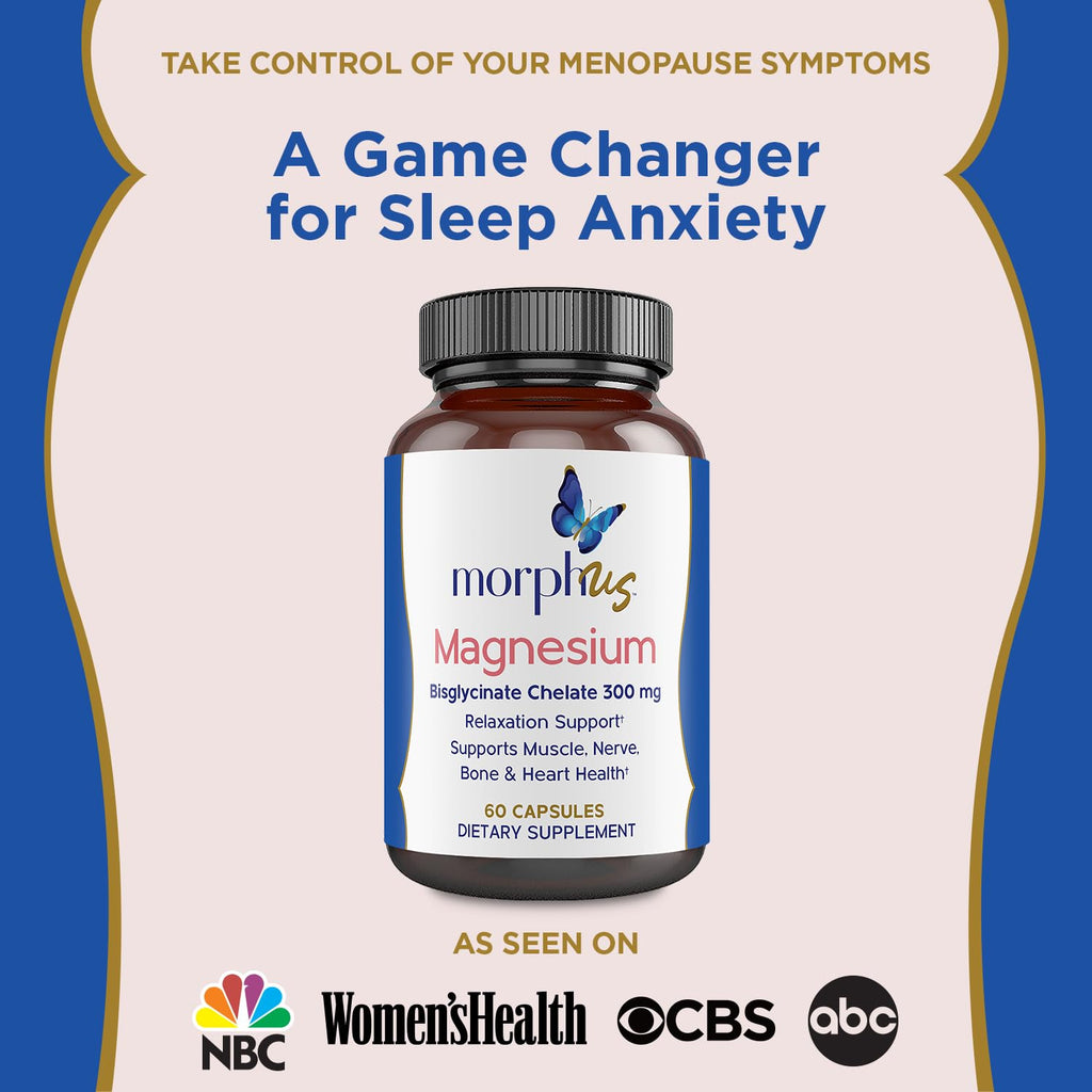 Morphus Magnesium Bisglycinate Chelate 300mg Supplement | 60 Capsules | Helps Women with Perimenopause & Menopause Symptoms | Restful Sleep, De-Stress, Relaxes Muscles & Nerves | Fast Absorption MORPHUS Au supplements