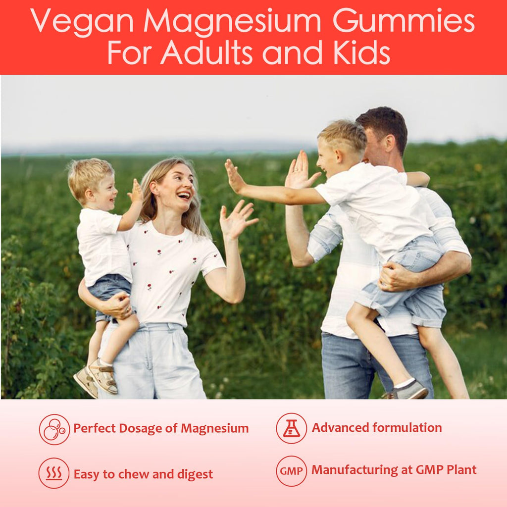 Magnesium Glycinate Gummies for Adults & Kids, 1000mg High Absorption Magnesium Complex Supplement, Sugar Free with Potassium,Vitamins for Calm, Sleep Supprt