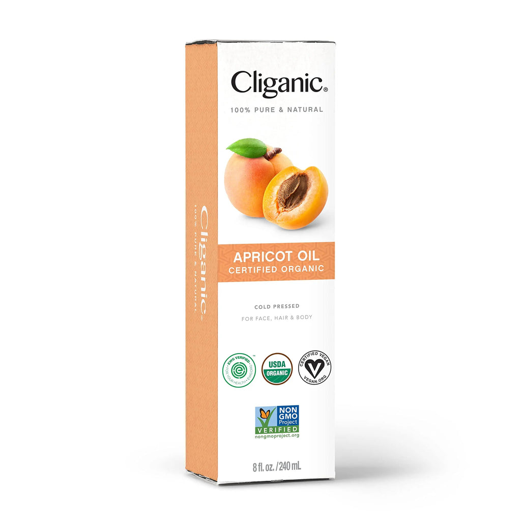 Cliganic Organic Apricot Oil, 100% Pure (8oz) - For Skin, Hair & Face | Natural Cold Pressed Unrefined Cliganic Au supplements