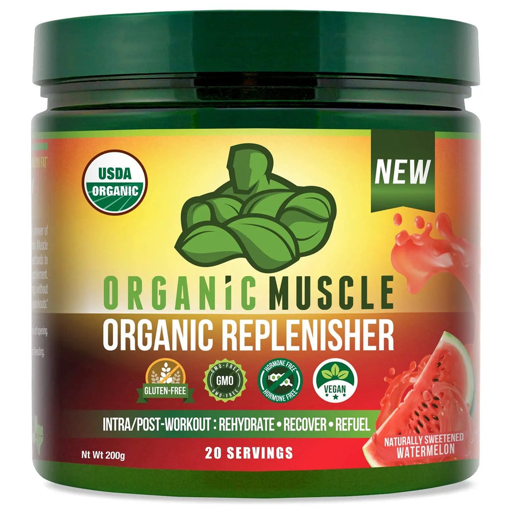 Organic Muscle Bundle - Pre-Workout Powder for Energy (Passionfruit Guava) + Replenisher Organic Muscle Au supplements