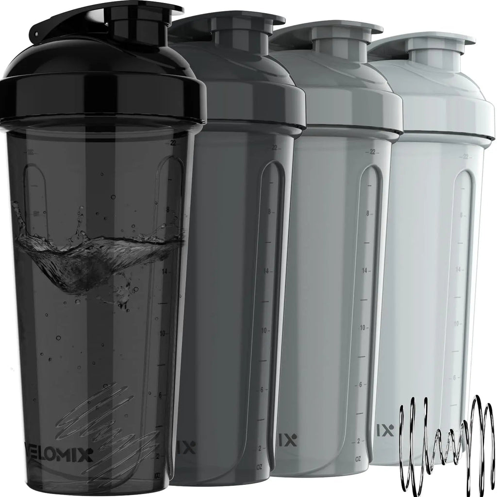 VELOMIX -4 PACK- Protein Shaker Bottles for Protein Mixes, 28 OZ Shaker Cups for Protein Shakes VELOMIX Au supplements