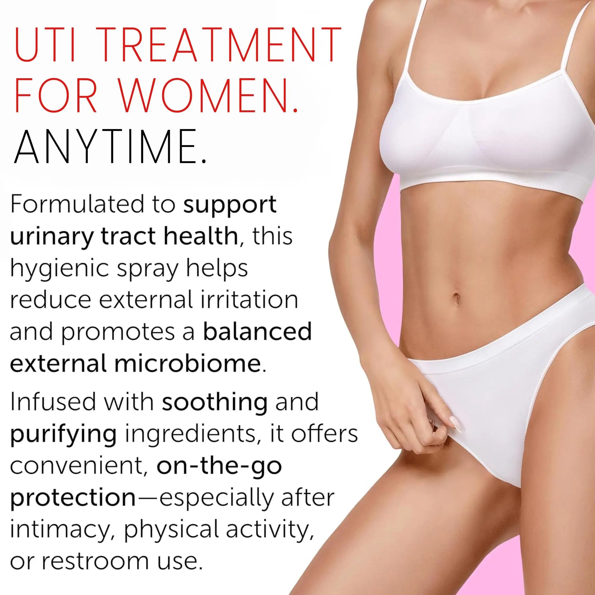 Feminine Spray | UTI Treatment for Women | UTI Defense & Intimate Odor Control | Daily Feminine Hygiene Spray | Eliminate Harmful Bacteria | Gentle, Safe, Travel-Friendly & pH-Balanced | 5.1 fl oz Terramed Just Think Comfort Au supplements