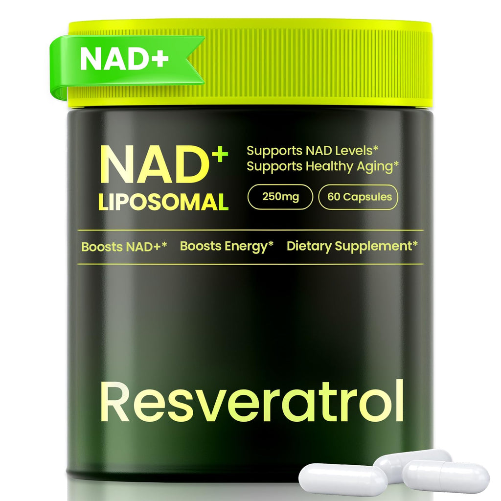 Lyndops NAD Supplement, Liposomal Nicotinamide Riboside Resveratrol 250mg, NMN Alternative, High Purity NAD Supplement for Women & Men, Anti-Aging, Cellular Energy, Mental Focus - 60 Capsules Lyndops Au supplements