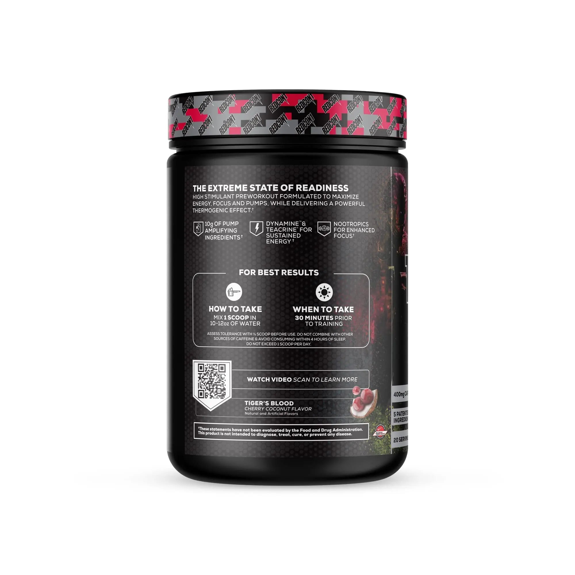 REDCON1 Total War Black Ops Extreme Preworkout Powder, Tigers Blood, High Stimulant REDCON1 Au supplements