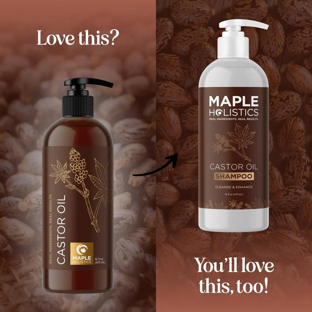 Pure Castor Oil for Body & Skin Care Great for Wraps & Compresses - Castor Oil for Hair Skin Maple Holistics Au supplements