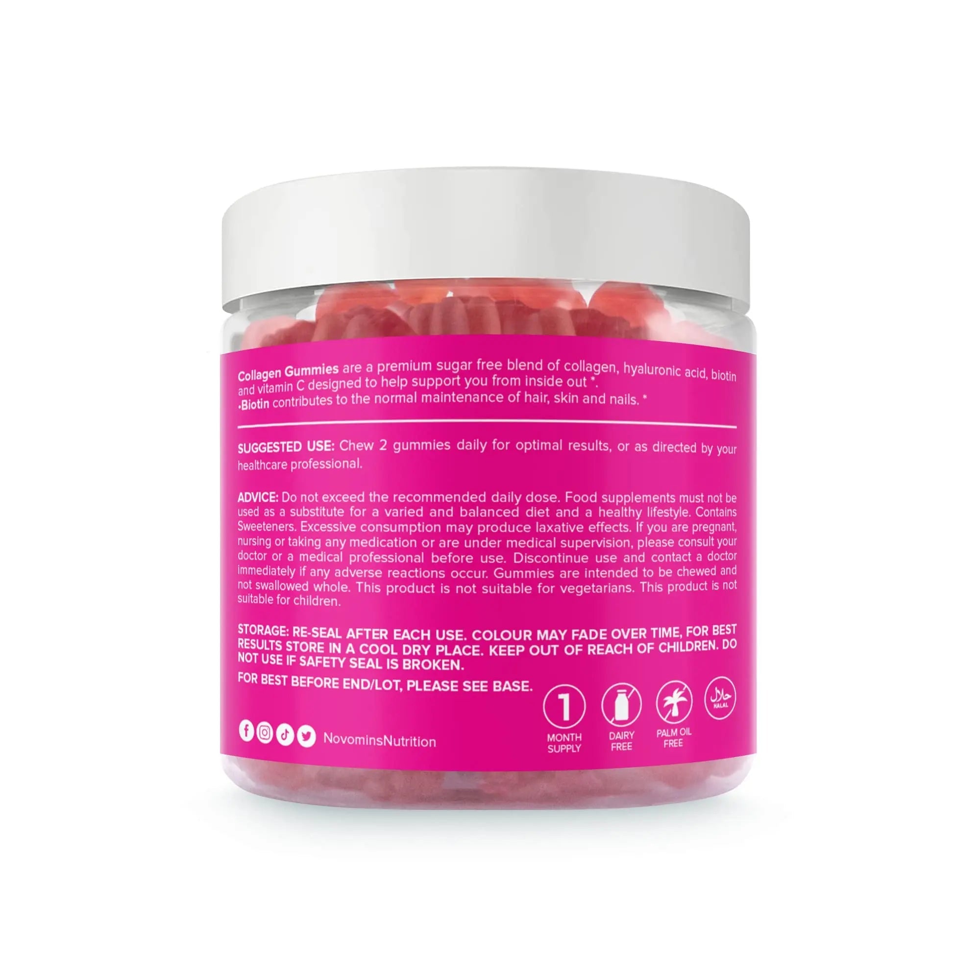 Collagen Gummies - Sugar Free Marine Collagen Gummies - Superior Type 1 Hydrolysed Collagen novomins Au supplements