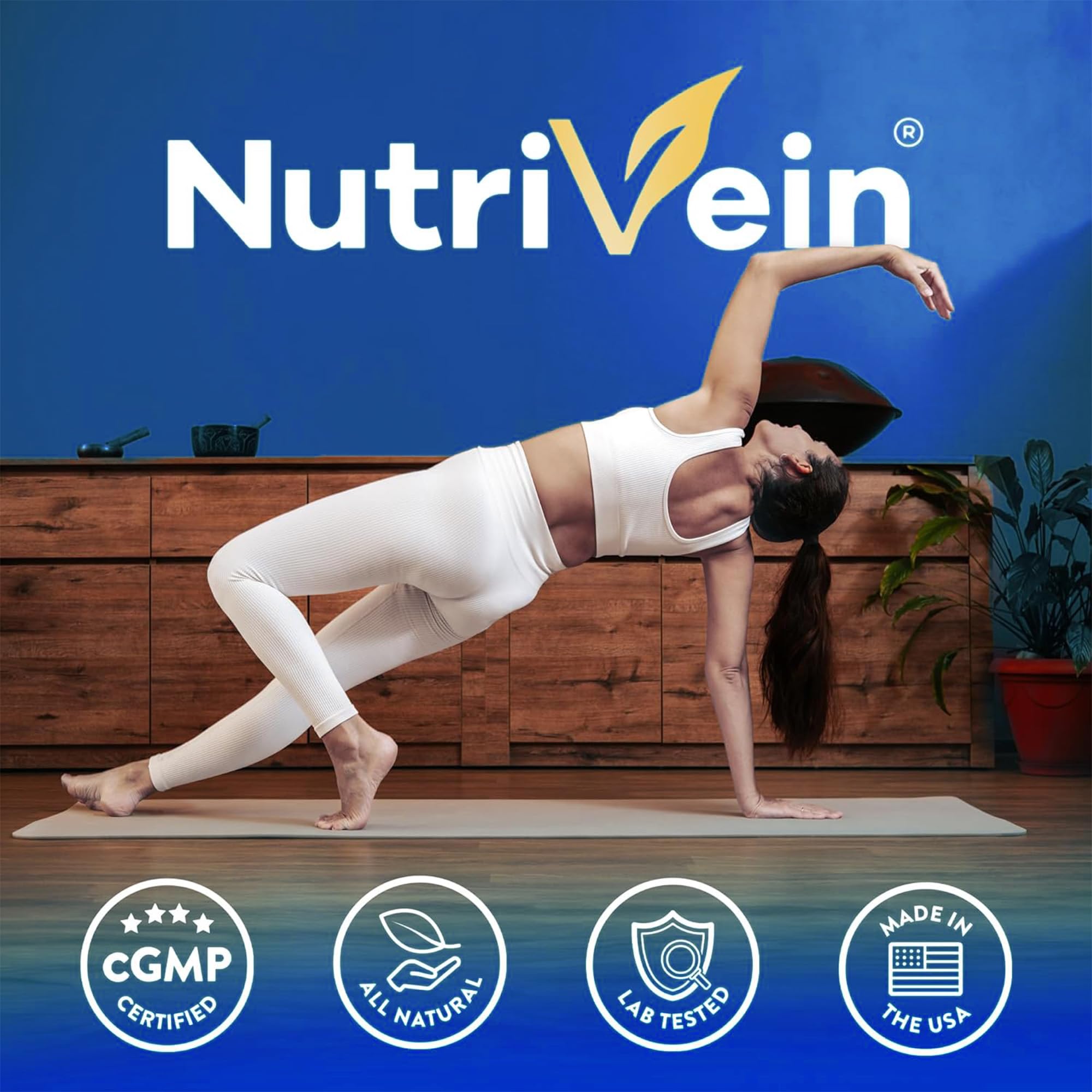 Nutrivein Premium NAD + Resveratrol Supplement 600 mg - 30 Servings (60 Capsules): Powerful Synergistic NAD Resveratrol Supplement - Aging, Cognition, Metabolism, & Overall Well-Being Nutrivein Au supplements