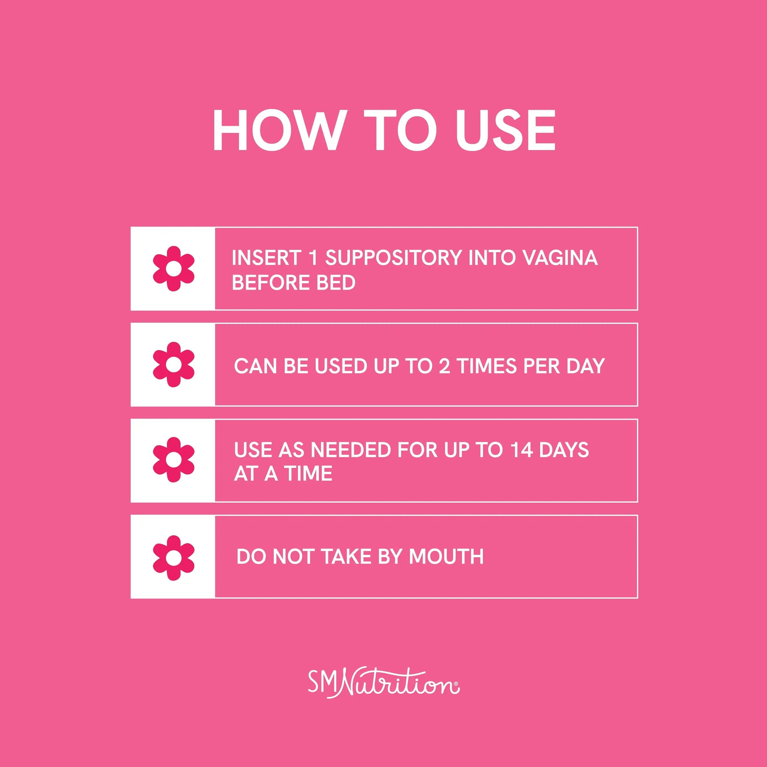 Boric Acid Suppositories for Women | 600mg | for pH Balance, Vaginal Odor & Itching | Feminine Hygiene SMNutrition Au supplements