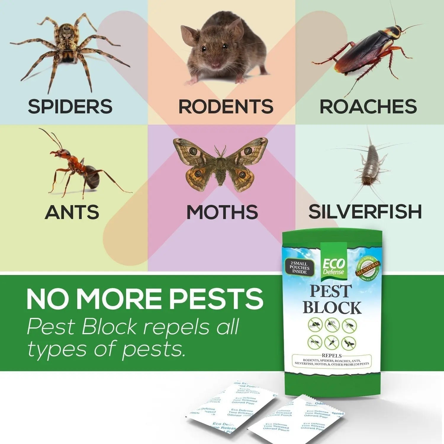 Eco Defense Pest Control Pouches - All Natural - Repels Rodents, Spiders Eco Defense Au supplements
