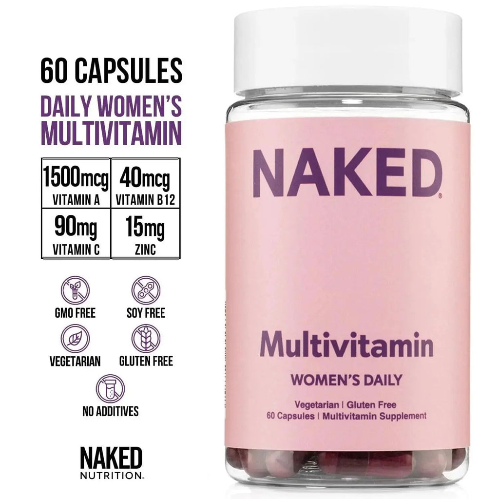 NAKED Nutrition Women's Multi - Daily Multivitamin - Vitamins A, C, E, Selenium, Zinc, Fruit and Super Green Extracts, to Boost Immune Support NAKED Au supplements