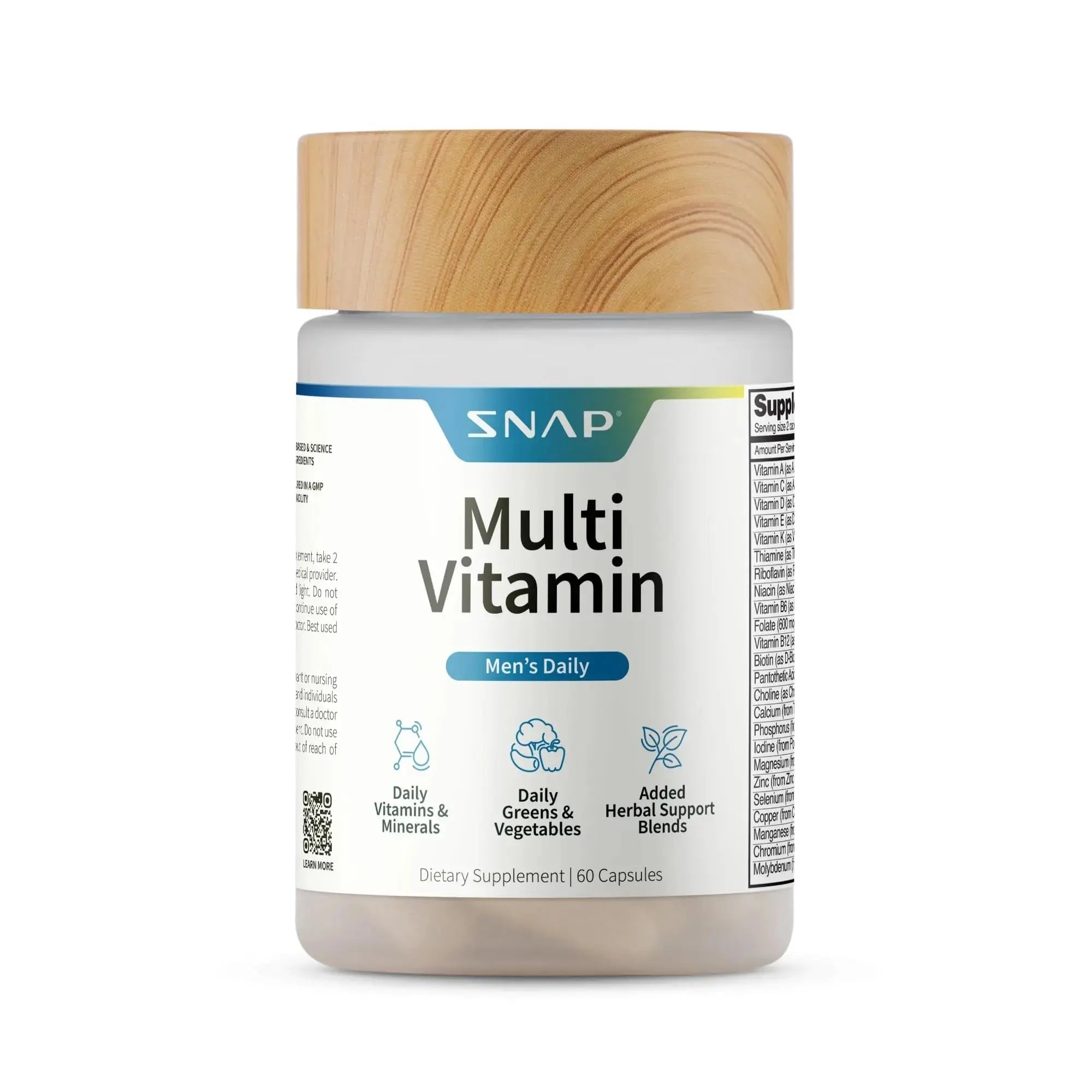 Snap Supplements Men's Multivitamins - Daily Vitamins & Minerals for Men - Vitamin D, B12, Zinc, Herbs & Vitamin C Snap Supplements Au supplements