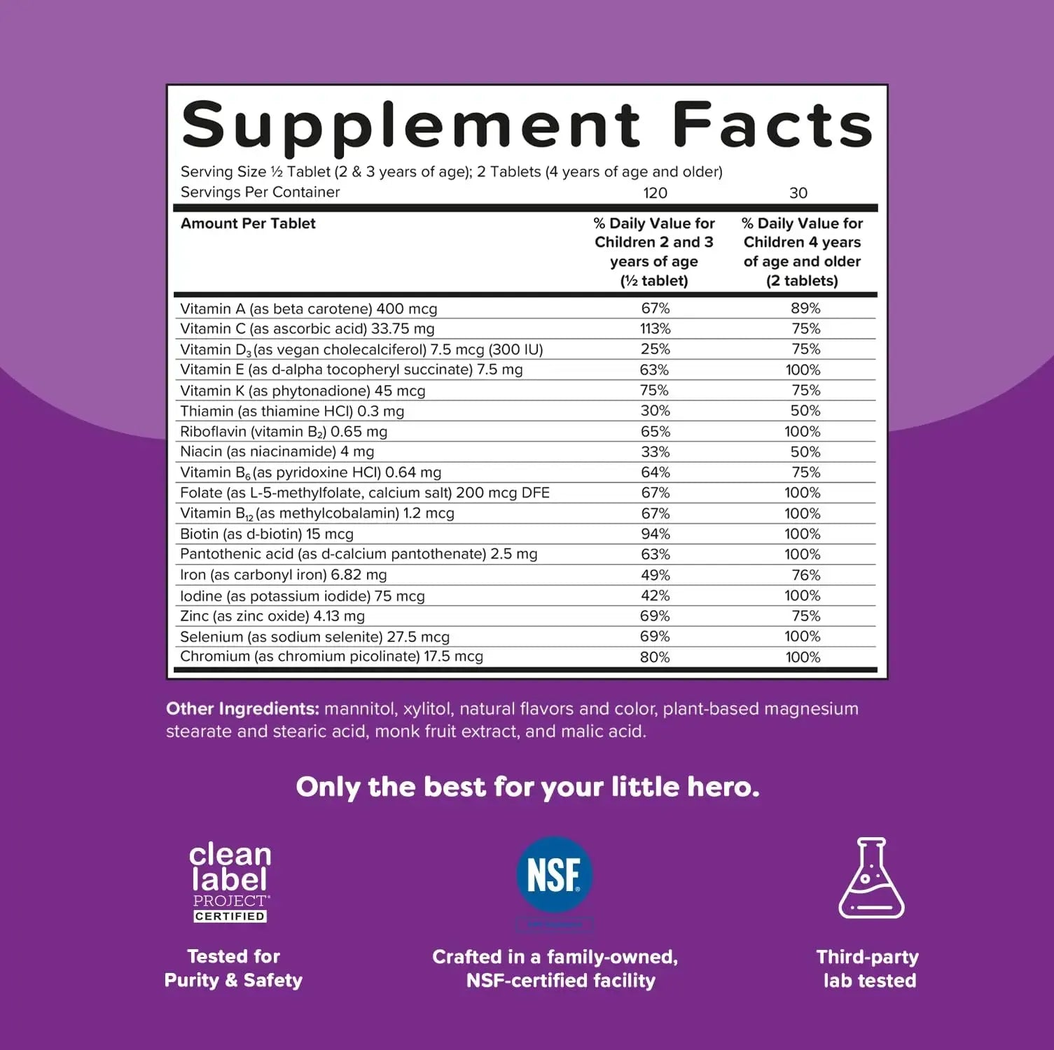 Renzo's Picky Eater Kids Multivitamin with Iron, Dissolving Kids Vitamins with Vitamin D3 and K2 and More, 60 Sugar-Free Melty Tabs Renzo's Au supplements