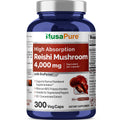 NusaPure Reishi Mushroom Extract 20:1 Extract, 200 mg Equivalent to 4000mg per Capsule 300 Veggie Caps Vegan, Non-GMO, Vegan NusaPure Au supplements