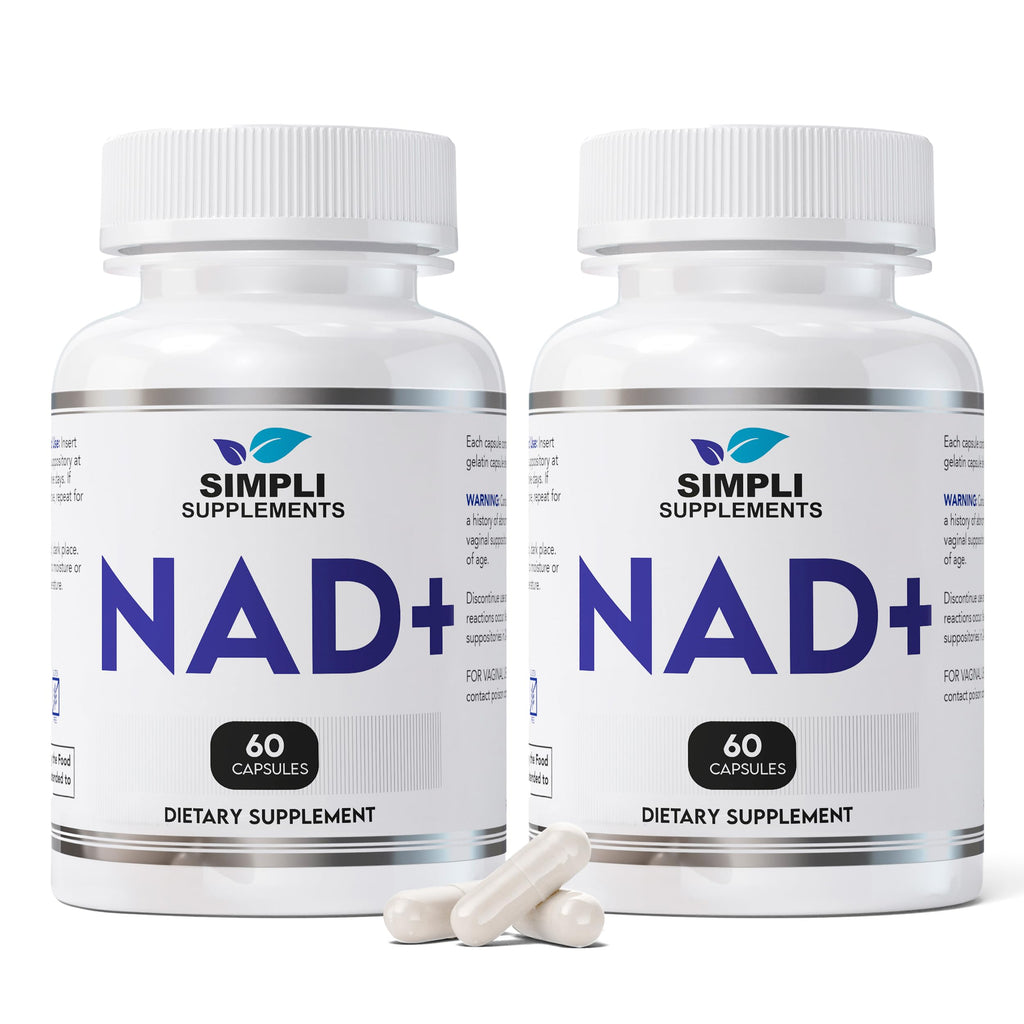 NAD Supplement for Anti-Aging and Cell Regeneration | NAD Booster 500mg Per Serving | NMN Supplement Alternative | Similar to Nicotinamide Riboside | 120 Capsules (2 Month Supply) Simpli Supplements Au supplements