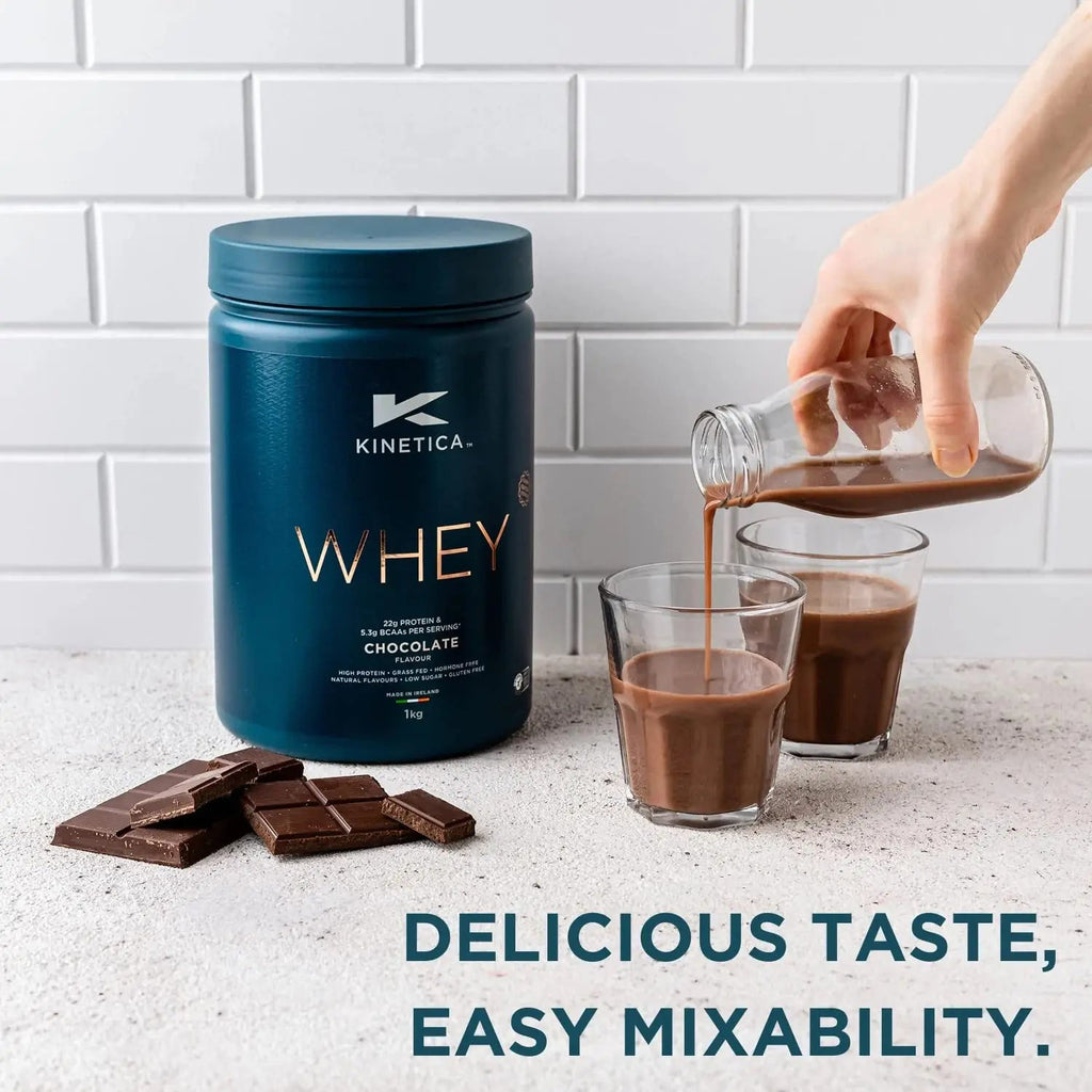 Kinetica Premium Whey Protein Powder | Grass Fed | Chocolate | 4.5kg | 150 Servings Kinetica Au supplements