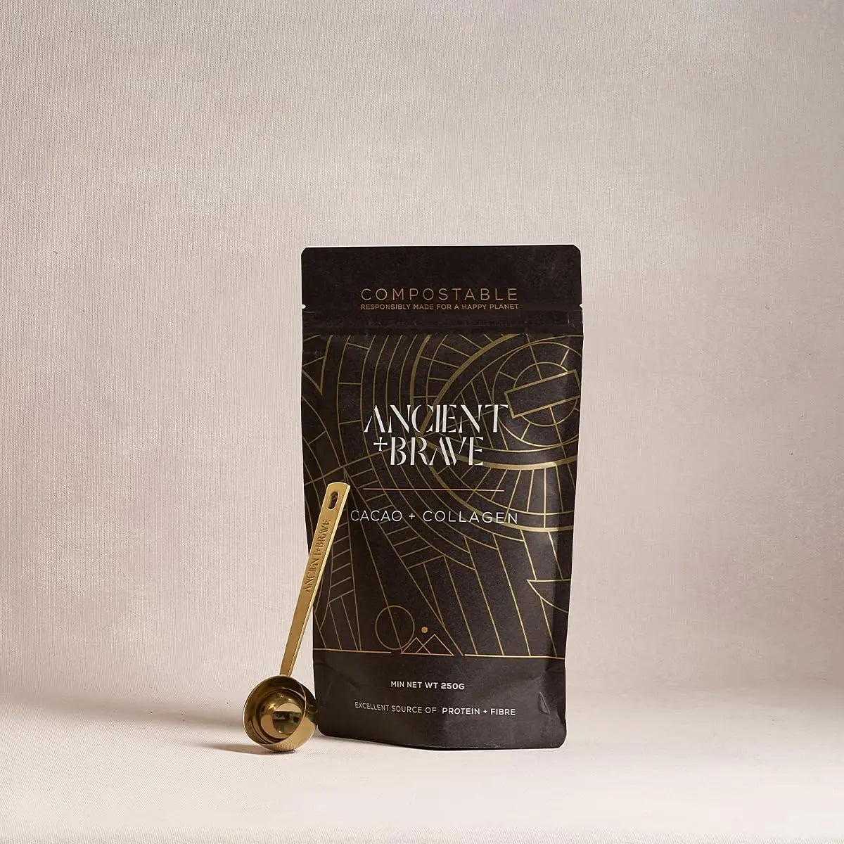 Ancient + Brave - Cacao + Collagen Powder 250g - Peruvian Raw Cacao Hot Chocolate with Grass Ancient + Brave Au supplements