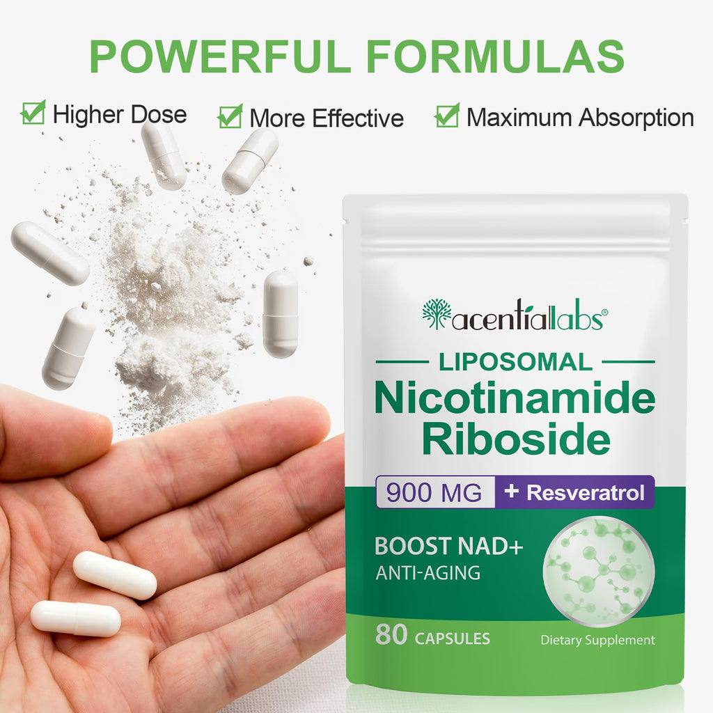 XINSZLIN NAD Supplement, NAD+ Nicotinamide Riboside Resveratrol 900mg, Dietary Supplement for Healthy Cellular Function, NAD+ Fuels Cellular Defense and Cctivates Anti-Aging Genes 80 Capsules XINSZLIN Au supplements