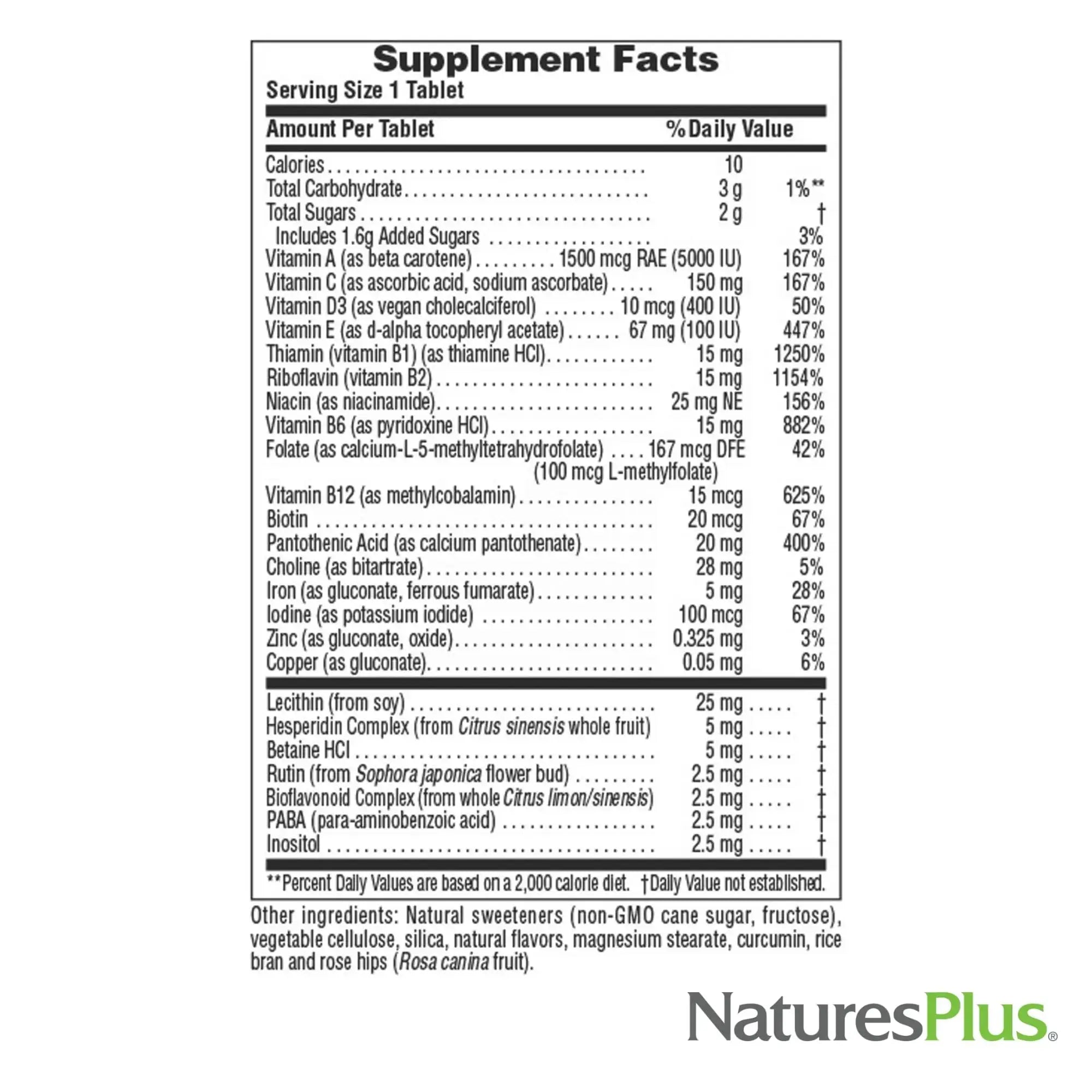 Natures Plus Adult's Chewable Multivitamin - 90 Vegetarian Tablets - Pineapple Flavor - Natural Whole Foods Supplement for Overall Health, Energy NaturesPlus Au supplements