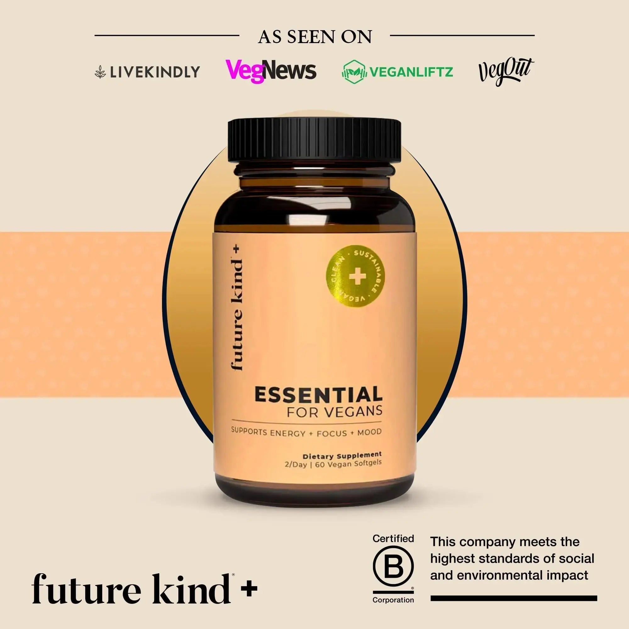 Future Kind Multivitamin Bundle - Vegan Complete Multivitamin and Vegan Essential Multivitamin - Vegan Vitamin B12, Omega 3, and Vitamin D3 - Complete Multivitamin, 42 Vitamins in 1 for Men and Women Future Kind Au supplements