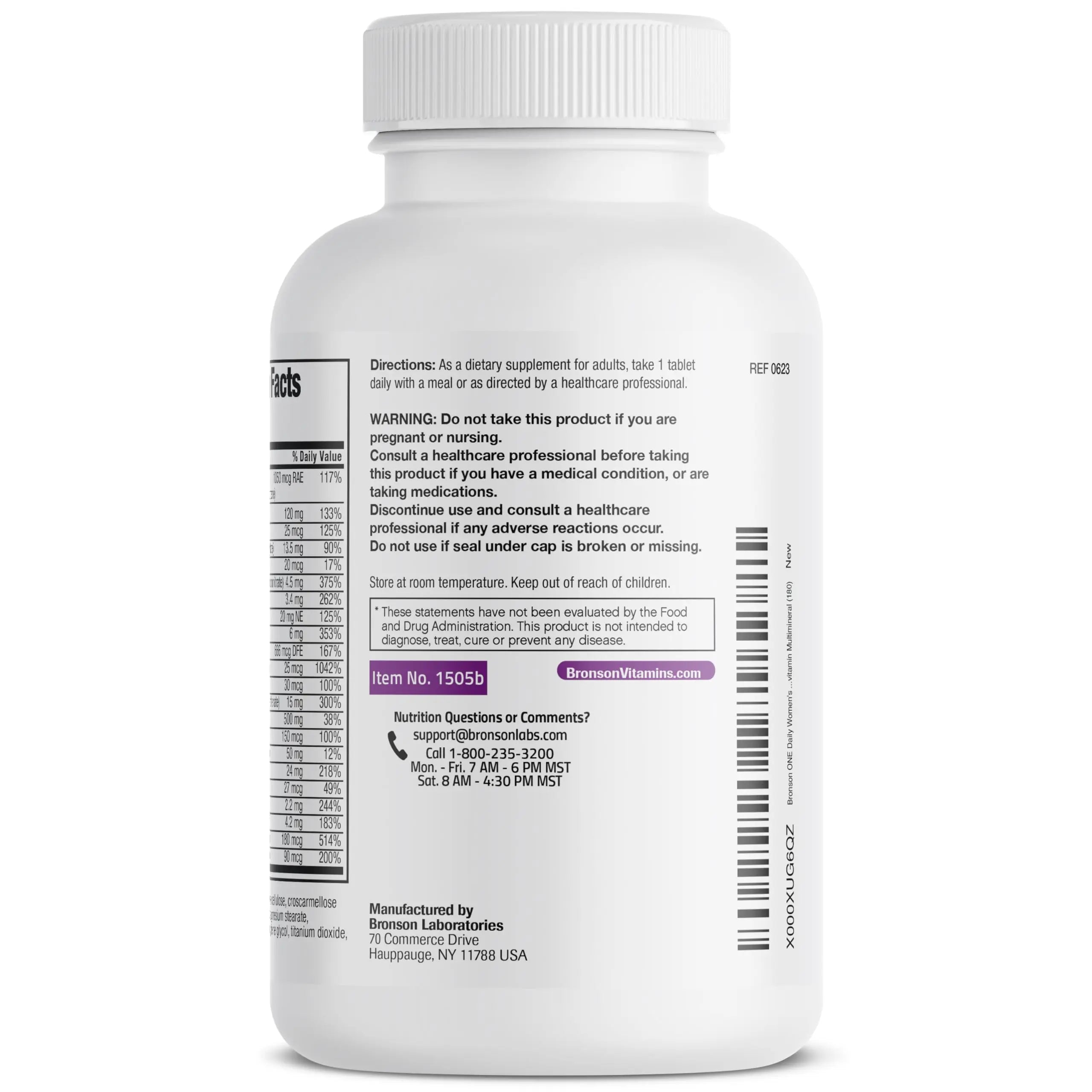 Bronson ONE Daily Women’s 50+ Complete Multivitamin Multimineral, 180 Tablets Bronson Au supplements