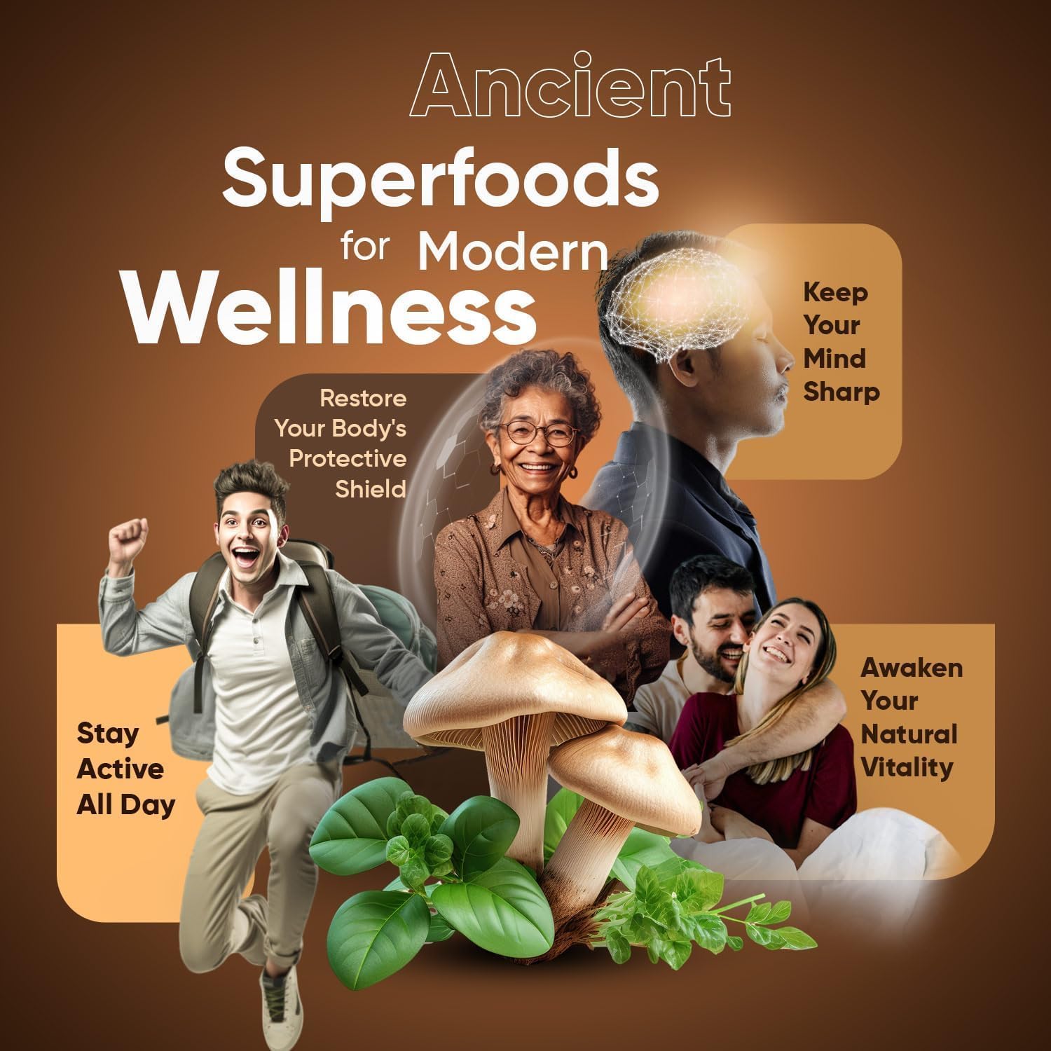 Suiyilary Mushroom Coffee, 10 Mushroom Extract Powder Blend Lion's Mane, Reishi, Chaga