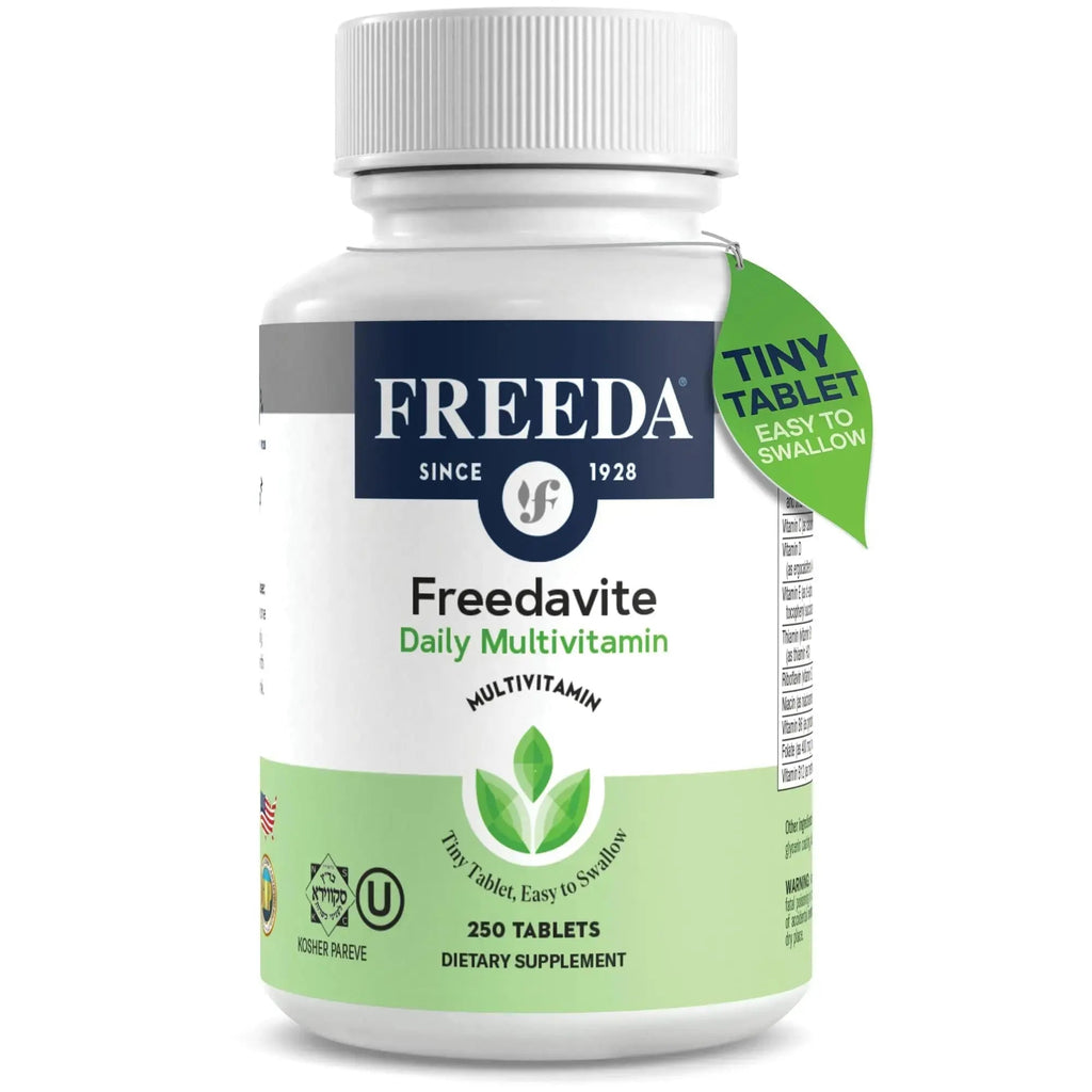 Freedavite Tiny Tablet - Moderate Multivitamin for Men and Women - Pure Vitamin A, C, D, E, B1, B2, B6, B12, Biotin, Calcium, Zinc, Iron, Magnesium FREEDA Au supplements