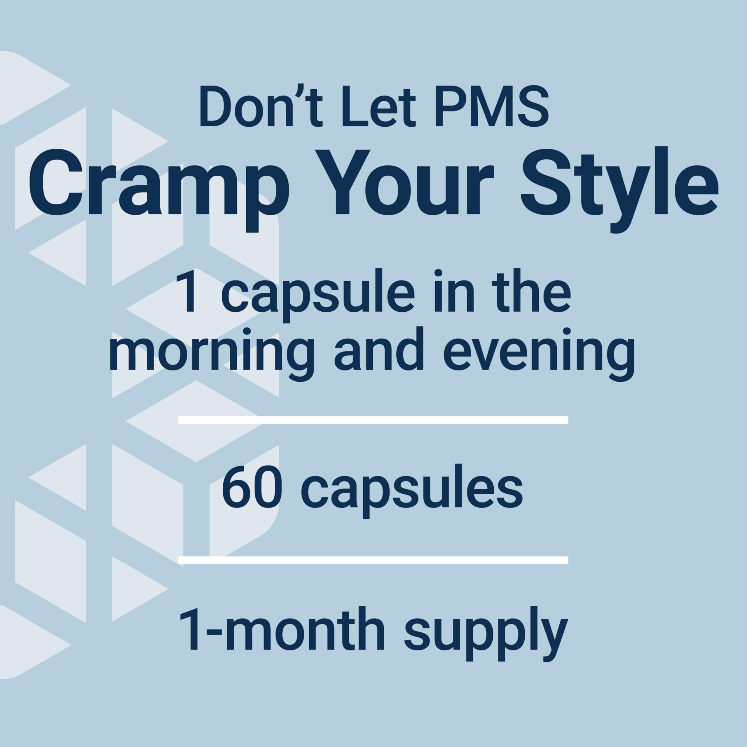 Life Extension Daily PMS Relief, Menstrual Comfort Supplement, PMS-Related Cramps, Lower Back discomfort, Mood, Ginger, Magnesium, B6, Gluten-Free, Non-GMO, 60 Capsules Life Extension Au supplements