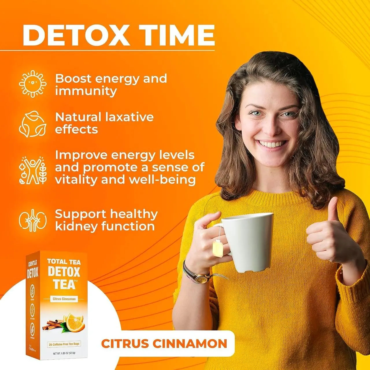 Detox Tea Caffeine Free, Herbal Tea with Chamomile, Hibiscus Tea and Ginger Root Total Tea Au supplements