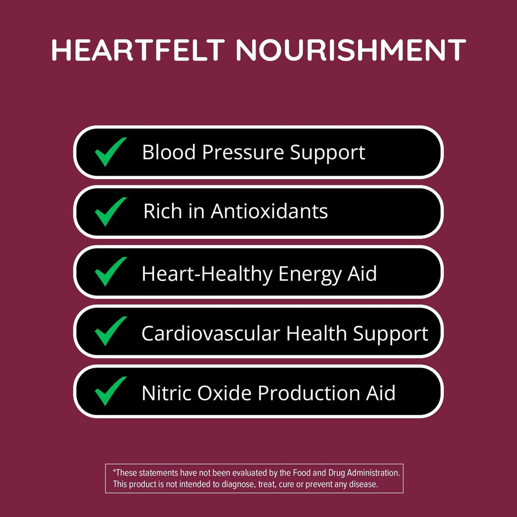 Organic Beet Root Capsules [1,300mg Superfood] - Blood Pressure Support Supplements Happy Healthy Hippie Au supplements