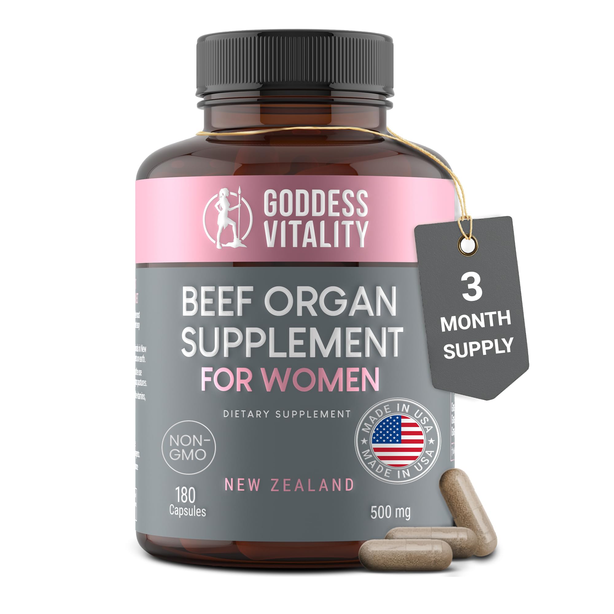 Beef Organ Supplement for Women | Supports Hormone Balance | Ovary, Uterus & Reproductive Nourishment + Liver, Kidney & Heart for Cycle Harmony