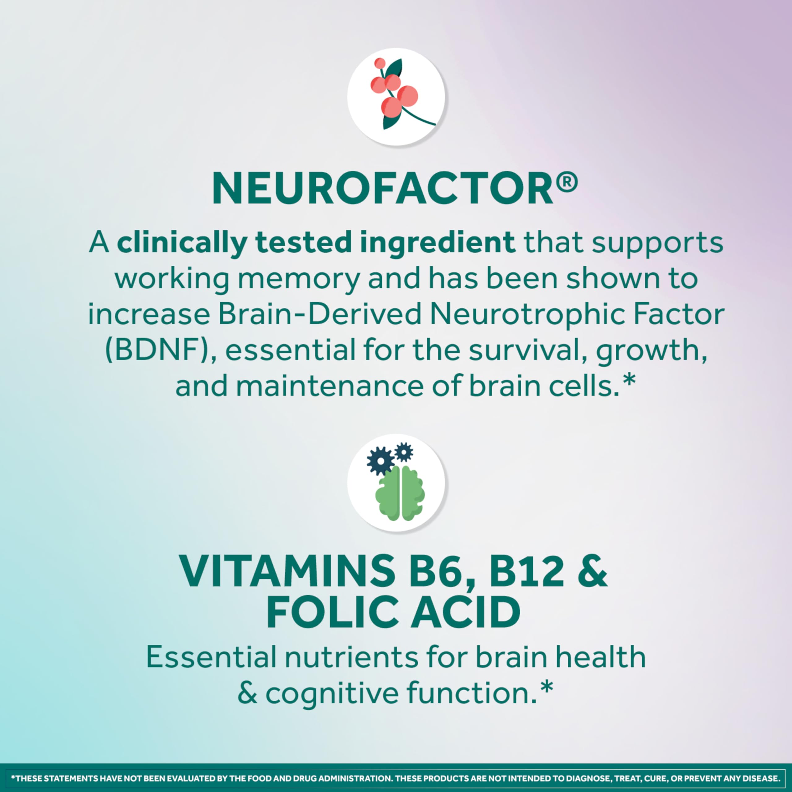 NEURIVA Memory 3D Brain Supplement - Decaffeinated Nootropic Capsules for Memory, Focus, & Cognitive Function - Short Term, Long Term, & Working Memory Support - 50ct NEURIVA Au supplements