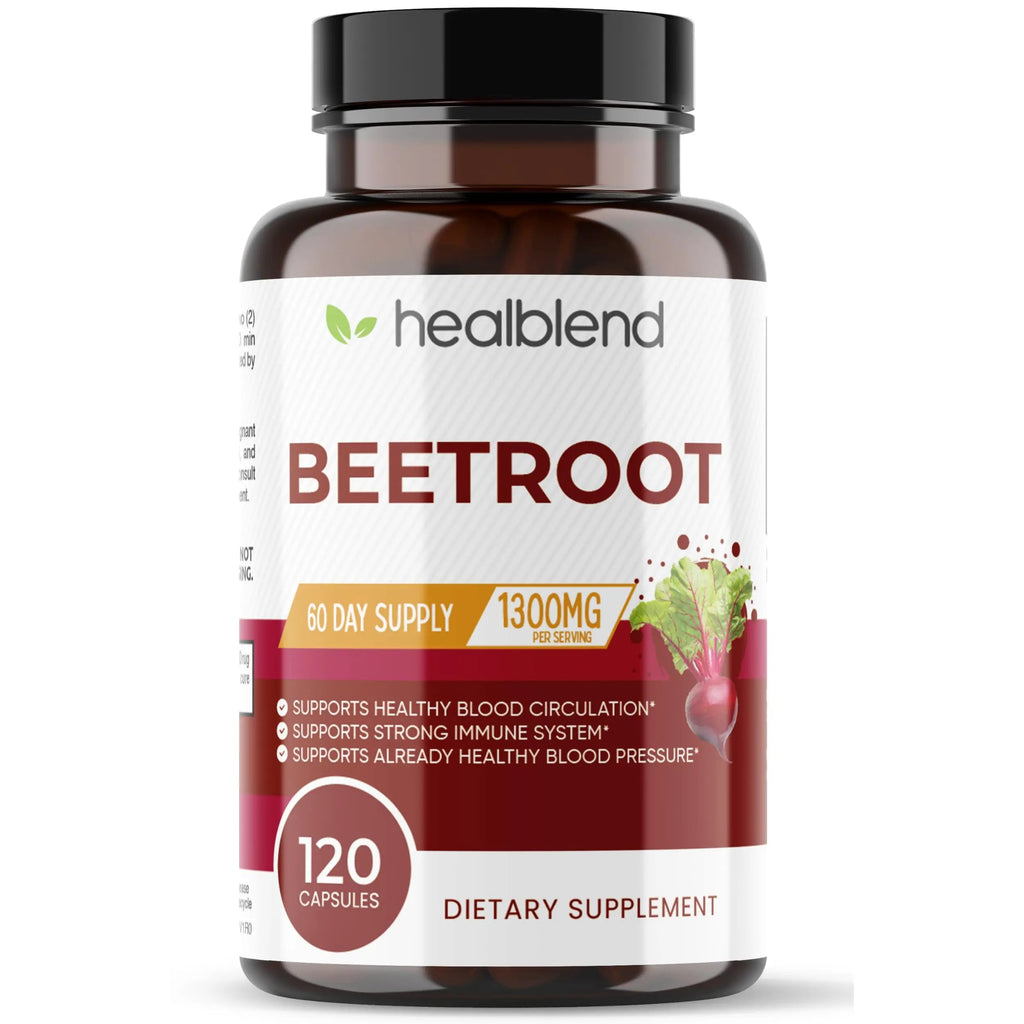 healblend Organic Nitric Oxide Beet Root Capsules 1300mg - Support Immune System healblend Au supplements