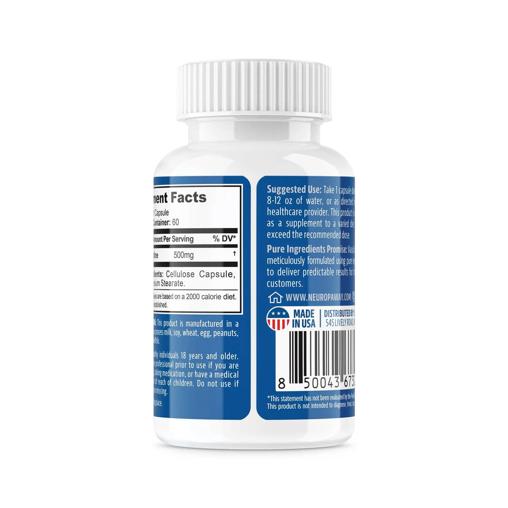 NeuropAWAY Elements Acetyl L-Carnitine 500mg 60ct Acid Resistant Capsules (60 500mg NeuropAWAY Au supplements