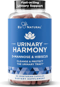 Eu Natural Urinary Harmony D-Mannose Supplement - Urinary Tract Health for Women - Fast-Acting Urinary Cleanse & Flush with Clinical-Strength D-Mannose & Hibiscus - 60 Capsules Eu Natural Au supplements