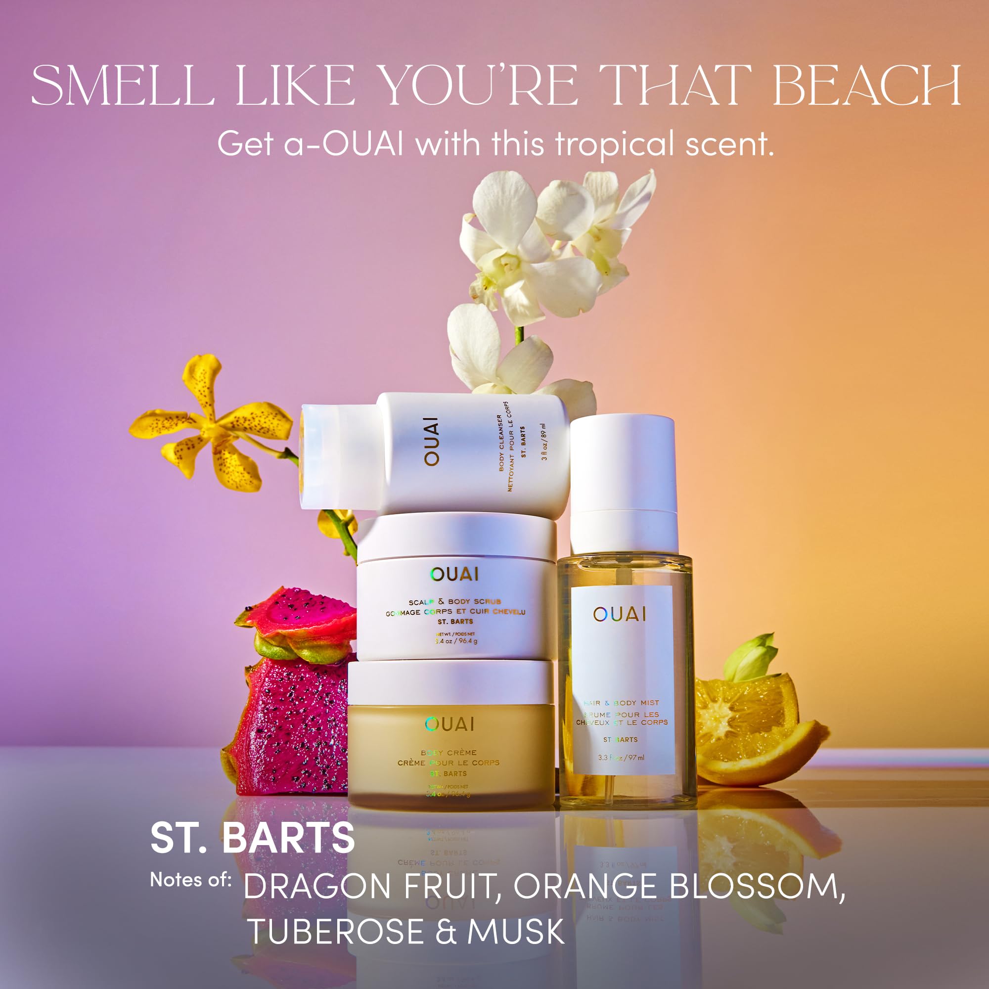 OUAI Body Creme, St. Barts Travel Size - Hydrating Whipped Body Cream with Cupuaçu Butter, Coconut Oil & Squalane - Softens Skin & Delivers Radiant Glow - Sulfate-Free Skin Care (3.4 oz) OUAI Au supplements