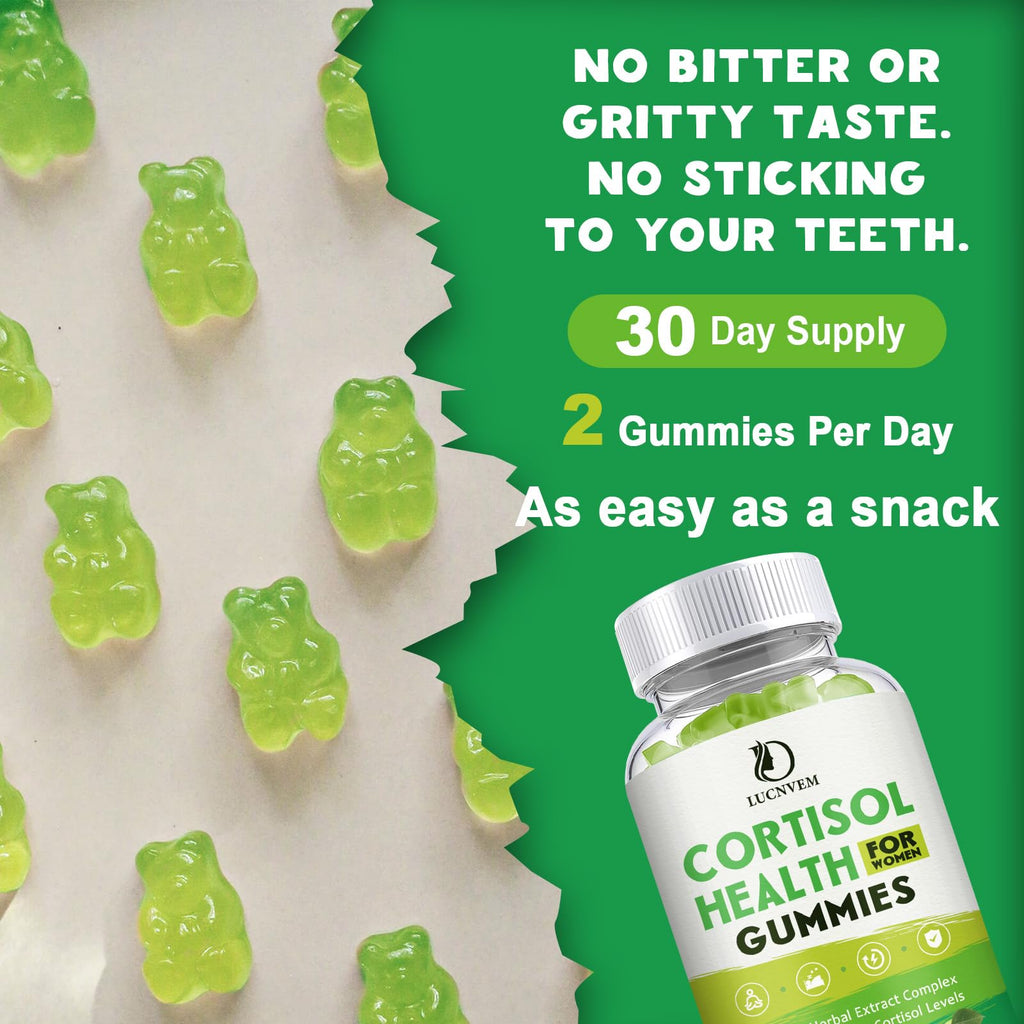 Cortisol Detox for Women Gummies, Cortisol Reducer Detox Manager, Magnesium Ashwagandha Rhodiola Rosea Herbal Complex for Mood/Focus & Sleep, Maintain Healthy Cortisol Levels - 30 Day Vegan Supply LUCNVEM Au supplements